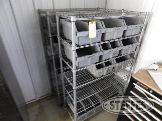 (2) Wire Mesh Part Tray Stands